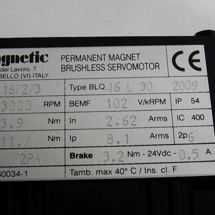 Magnetic Peripherals Servomotor 3000rpm BLQ 46 L30 BLQ46L30 / Neu OVP