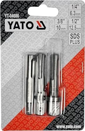 Yato YT-04686 STECKSCHLÜSSEL-ADAPTER SDS PLUS-SCHAFT 3TLG 1/2" 1/4" 3/8"