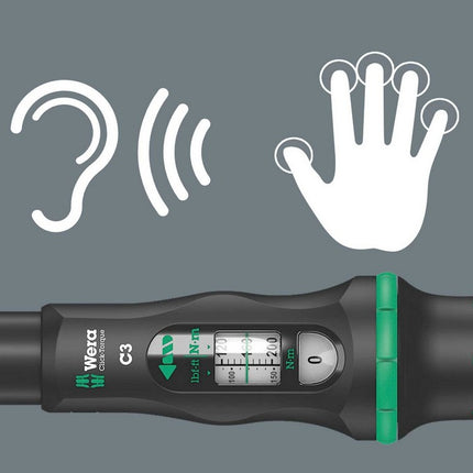 Wera Click-Torque C3 Drehmomentschlüssel mit Umschaltknarre 40-200Nm 05075622001