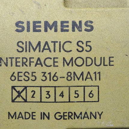 Siemens Simatic S5 Interface Module 6ES5316-8MA11 / 6ES5 316-8MA11 E:1