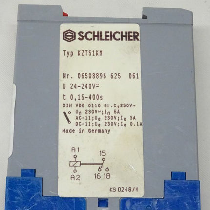 Schleicher KZT51KM Zeitrelais 0,15 - 400s / 24-240V / 06508896