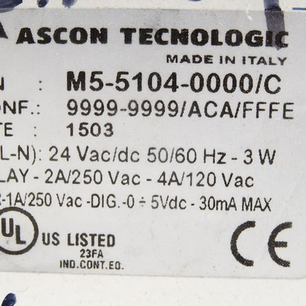 Ascon Tecnologic Controller M5-5104-0000 /C M551040000 / Neu OVP