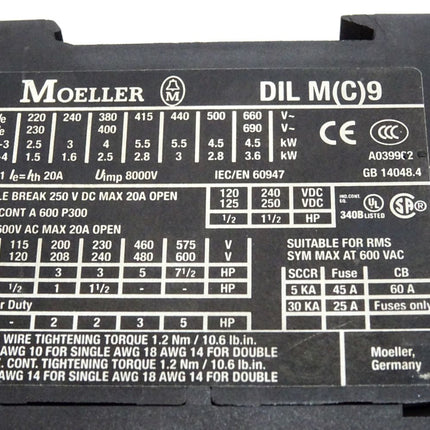 Moeller PKZM0-10 Motorschutzschalter + DILM9-10