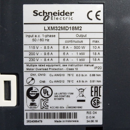 Schneider Electric LXM32MD18M2 Motion Servoverstärker / Neu