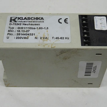 Klaschka GIS1/110ba-1.60-1,5 Industrieeleltronik