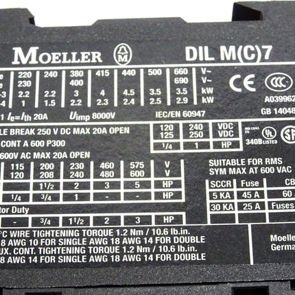 Moeller DILM7-10 Leistungsschütz