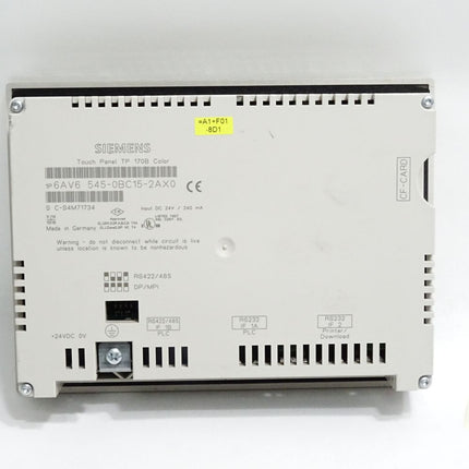 Siemens TouchPanel TP170B Color 6AV6545-0BC15-2AX0 6AV6 545-0BC15-2AX0