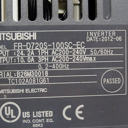 Mitsubishi Umrichter FR-D720S-100SC-EC 2.2kW