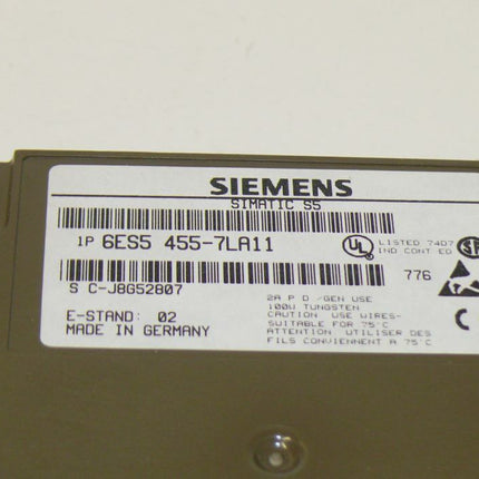 Siemens Simatic S5 6ES5455-7LA11 / 6ES5 455-7LA11 E:02 Klappe fehlt