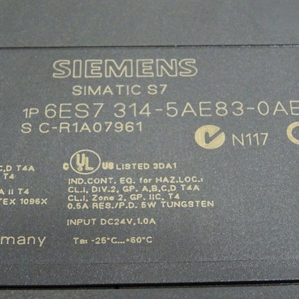 Siemens S7-300 CPU 314 6ES7314-5AE83-0AB0 6ES7 314-5AE83-0AB0