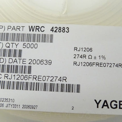 5000x YAGEO WRC 42883 - RJ1206 / RJ1206FRE07274R