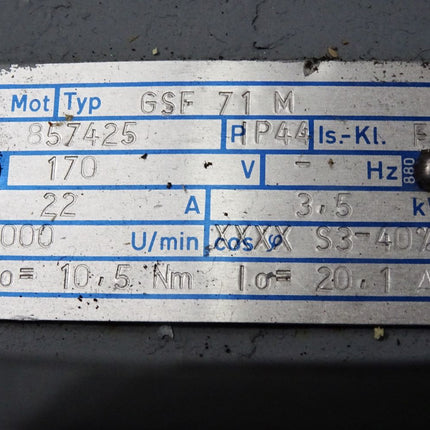 Baumüller Servomotor GSF71M GSF 71-M 3.5kW 3000U/min