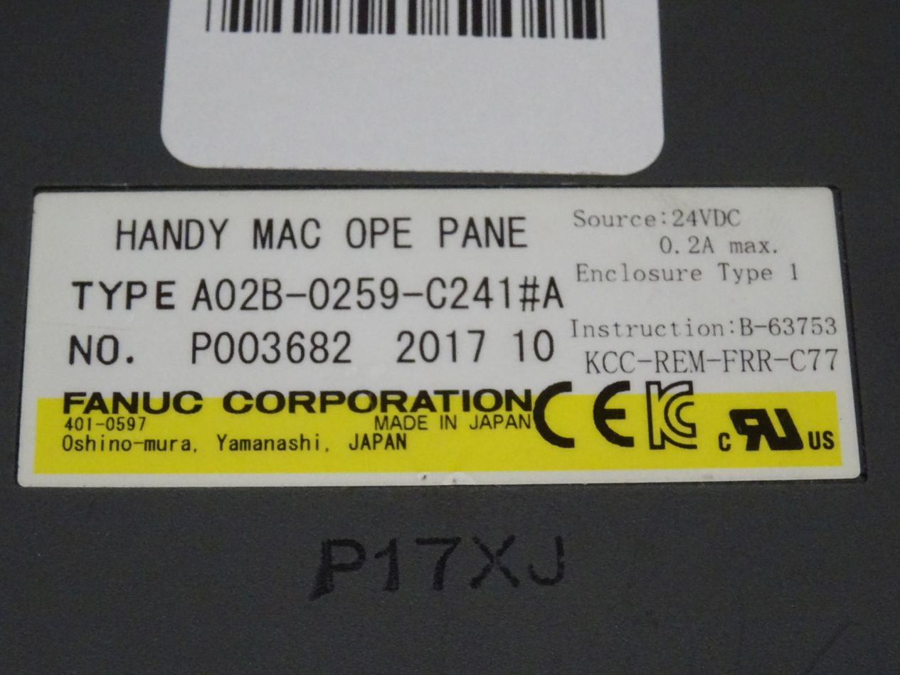 Fanuc A02B-0259-C241 #A Handy Mac OPE Pane P003682 24VDC NEW –