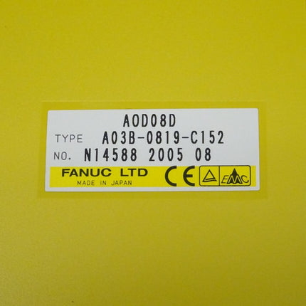Fanuc AOD08D digitale Ausgabeeinheit A03B-0819-C152 // N14588 2005 08 NEU