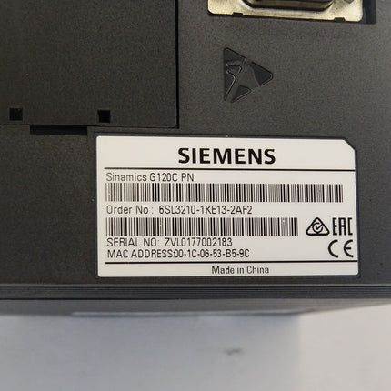 Siemens Sinamics G120C PN Frequenzumrichter 1.1kW 6SL3210-1KE13-2AF2 / Neu - Maranos.de