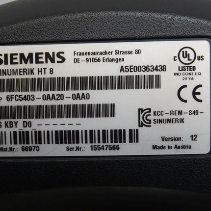 Siemens Sinumerik HT8 handheld terminal 6FC5403-0AA20-0AA0 mit Kabel 6XV1440-4BH50 / OVP