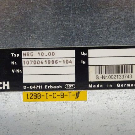 Bosch 1070041994-107 Rack leer NRG 10.00 10700418986-104