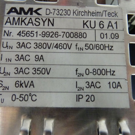 AMK AMKASYN KU6-A1 / 45651-9926-700880 / v01.09 / Servomodul