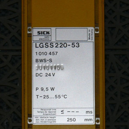 SICK LGSS220-53 Lichtschranke Lichtvorhang 1010457 BWS-S