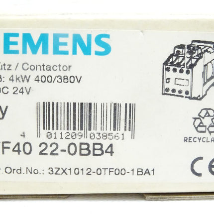 Siemens Schütz 3TF4022-0BB4 / Neu OVP