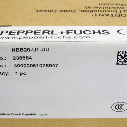 Pepperl+Fuchs Induktiver Sensor NBB20-U1-UU 238884 / Neu OVP