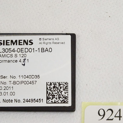 Siemens Sinamics S120 CompactFlash 6SL3054-0ED01-1BA0